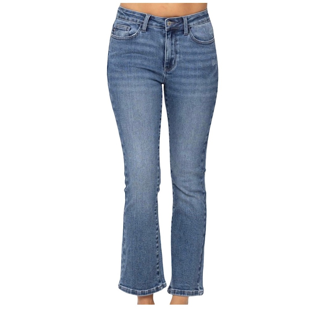 Judy Blue Mid Rise Demi Crop Bootcut Size 5